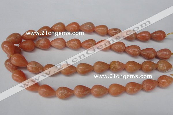 CSM14 15.5 inches 13*18mm teardrop salmon stone beads wholesale