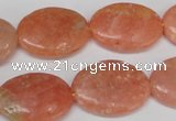 CSM37 15.5 inches 18*24mm oval salmon stone beads wholesale