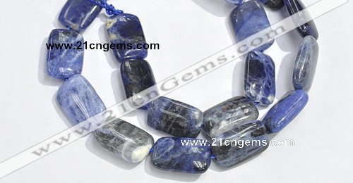 CSO08 A grade 15.5 inches 10*14mm rectangle sodalite beads