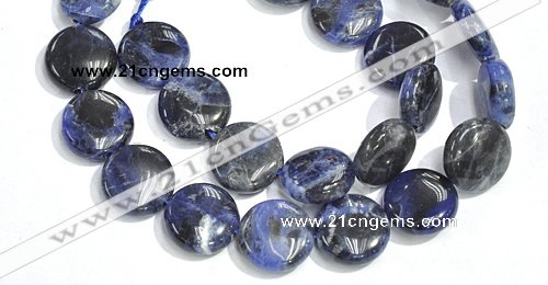 CSO09 15.5 inches A grade 8mm coin sodalite beads wholesale