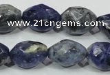 CSO102 15.5 inches 15*20mm faceted nugget sodalite gemstone beads