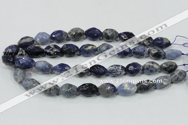 CSO102 15.5 inches 15*20mm faceted nugget sodalite gemstone beads