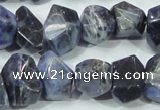 CSO103 15.5 inches 13*18mm faceted nugget sodalite gemstone beads