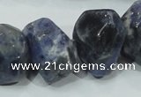 CSO104 15.5 inches 18*25mm faceted nugget sodalite gemstone beads