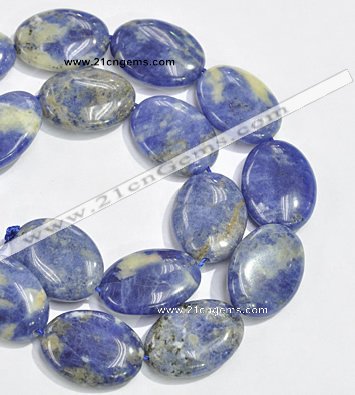 CSO12 15.5 inches 18*25mm oval A grade sodalite beads wholesale