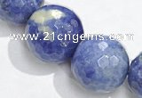 CSO23 AB grade 20mm faceted round sodalite beads wholesale