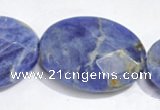 CSO25 15.5 inches A grade 8*12mm faceted oval sodalite beads