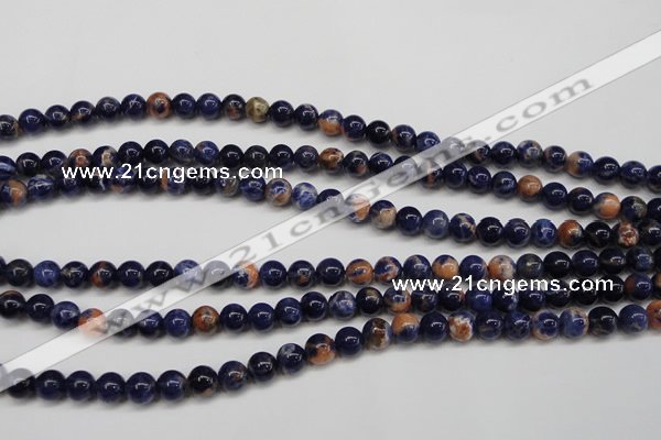 CSO261 15.5 inche 6mm round red sodalite gemstone beads wholesale