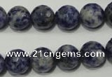 CSO304 15.5 inches 12mm faceted round Brazilian sodalite beads