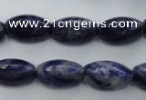 CSO359 15.5 inches 11*18mm trihedron natural sodalite beads