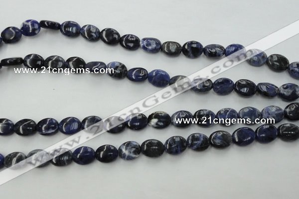 CSO370 15.5 inches 8*10mm oval natural sodalite gemstone beads