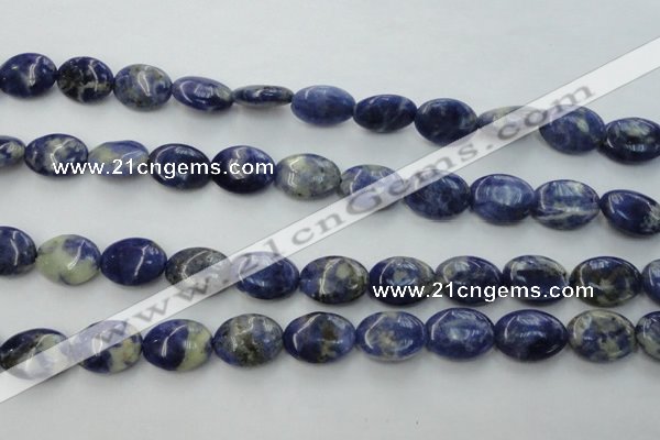 CSO371 15.5 inches 10*14mm oval natural sodalite gemstone beads