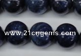 CSO407 15.5 inches 18mm round dyed sodalite gemstone beads