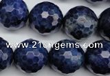 CSO417 15.5 inches 18mm faceted round dyed sodalite gemstone beads