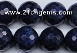 CSO418 15.5 inches 20mm faceted round dyed sodalite gemstone beads