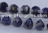 CSO450 Top drilled 7*7mm faceted teardrop sodalite gemstone beads