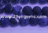 CSO454 15.5 inches 6mm round matte sodalite gemstone beads