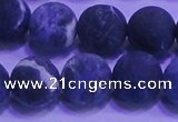 CSO457 15.5 inches 12mm round matte sodalite gemstone beads