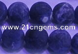 CSO459 15.5 inches 16mm round matte sodalite gemstone beads