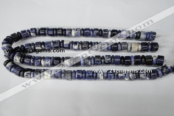 CSO50 15.5 inches 4*12mm & 8*12mm rondelle sodalite gemstone beads