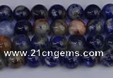 CSO511 15.5 inches 6mm round orange sodalite beads wholesale