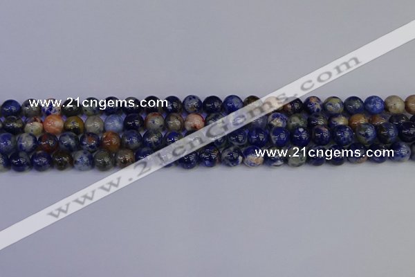 CSO512 15.5 inches 8mm round orange sodalite beads wholesale