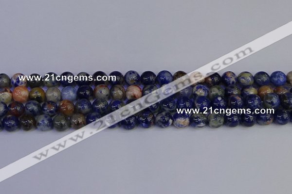 CSO513 15.5 inches 10mm round orange sodalite beads wholesale