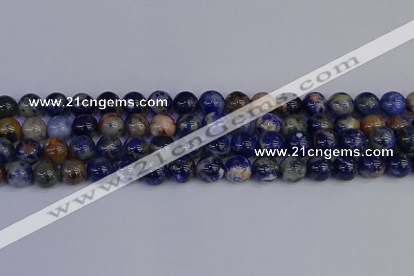 CSO514 15.5 inches 12mm round orange sodalite beads wholesale