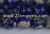 CSO515 15.5 inches 14mm round orange sodalite beads wholesale