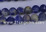 CSO521 15.5 inches 6mm round matte orange sodalite beads wholesale