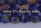 CSO523 15.5 inches 10mm round matte orange sodalite beads wholesale