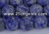 CSO535 15.5 inches 14mm round matte African sodalite beads wholesale