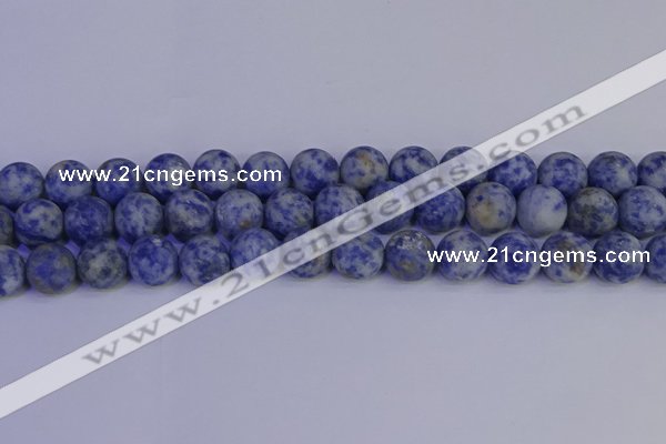 CSO535 15.5 inches 14mm round matte African sodalite beads wholesale