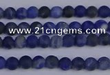 CSO540 15.5 inches 4mm round matte sodalite beads wholesale