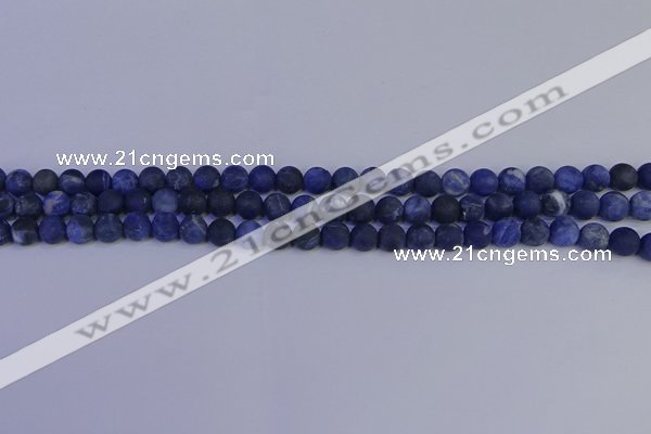 CSO541 15.5 inches 6mm round matte sodalite beads wholesale