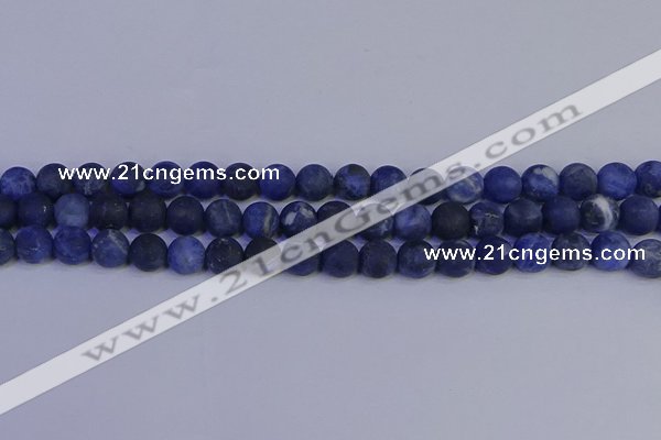 CSO543 15.5 inches 10mm round matte sodalite beads wholesale