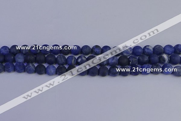 CSO543 15.5 inches 10mm round matte sodalite beads wholesale