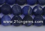 CSO544 15.5 inches 12mm round matte sodalite beads wholesale