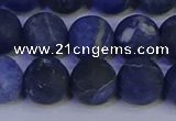 CSO545 15.5 inches 14mm round matte sodalite beads wholesale