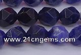 CSO553 15.5 inches 10mm faceted nuggets sodalite gemstone beads