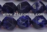 CSO554 15.5 inches 12mm faceted nuggets sodalite gemstone beads