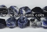 CSO56 15.5 inches 10*14mm faceted nuggets sodalite gemstone beads
