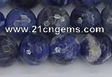 CSO562 15.5 inches 12mm faceted round sodalite gemstone beads