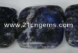 CSO57 15.5 inches 35*35mm square sodalite gemstone beads