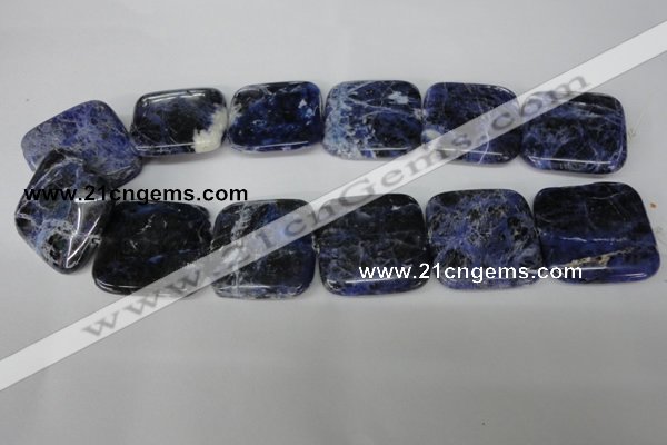 CSO57 15.5 inches 35*35mm square sodalite gemstone beads