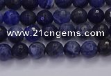 CSO600 15.5 inches 4mm faceted round sodalite gemstone beads