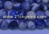 CSO622 15.5 inches 8mm faceted round AB grade sodalite beads