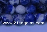 CSO623 15.5 inches 10mm faceted round AB grade sodalite beads