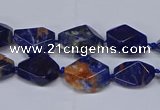 CSO640 15.5 inches 10*12mm - 12*16mm freeform orange sodalite beads