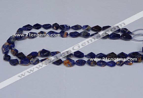 CSO640 15.5 inches 10*12mm - 12*16mm freeform orange sodalite beads